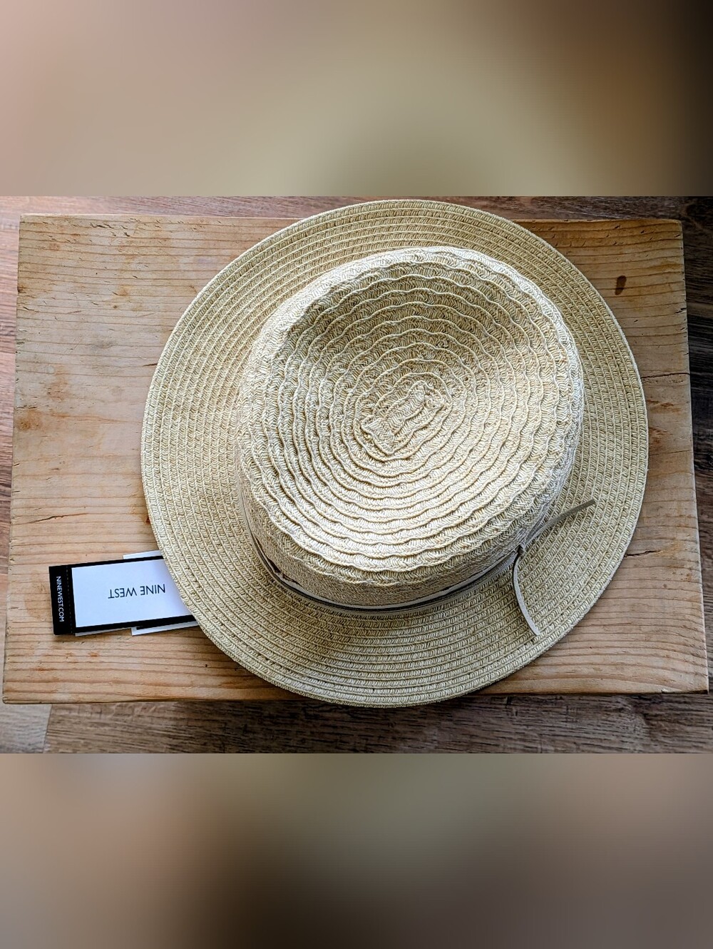 Nine West Natural Braided Sun Hat - Picture 4 of 5